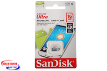 Thẻ nhớ SanDisk microSD Ultra 16GB Class 10